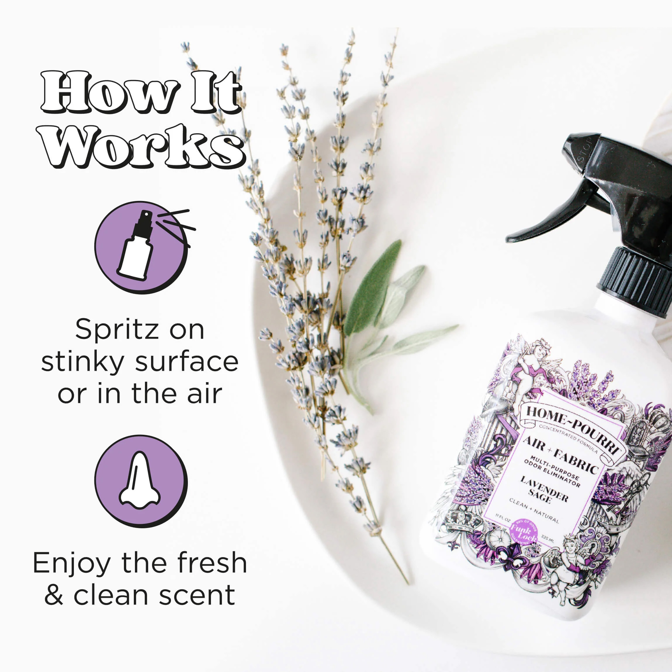 Home Pourri Lavender Sage Room Spray
