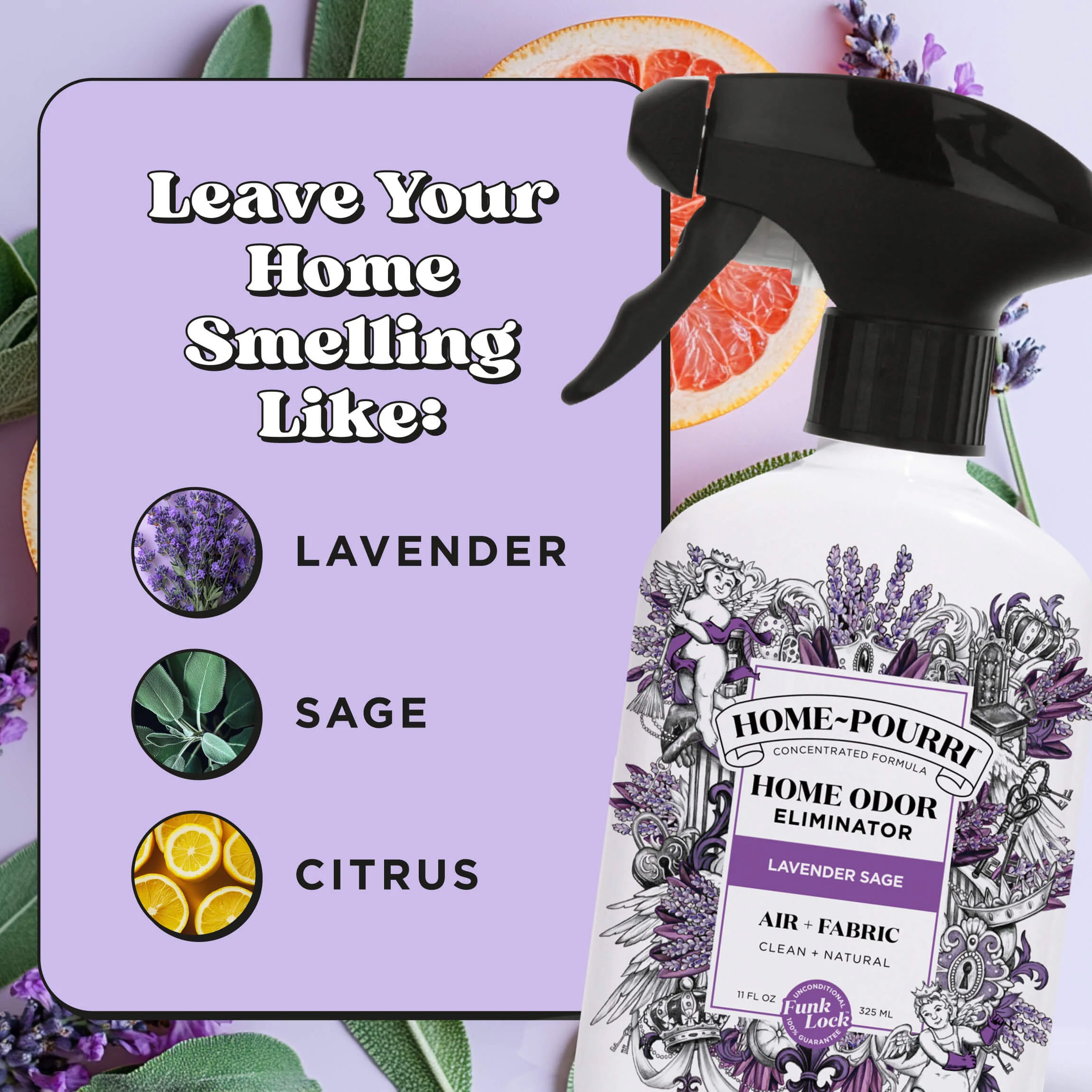 Home Pourri Lavender Sage Room Spray