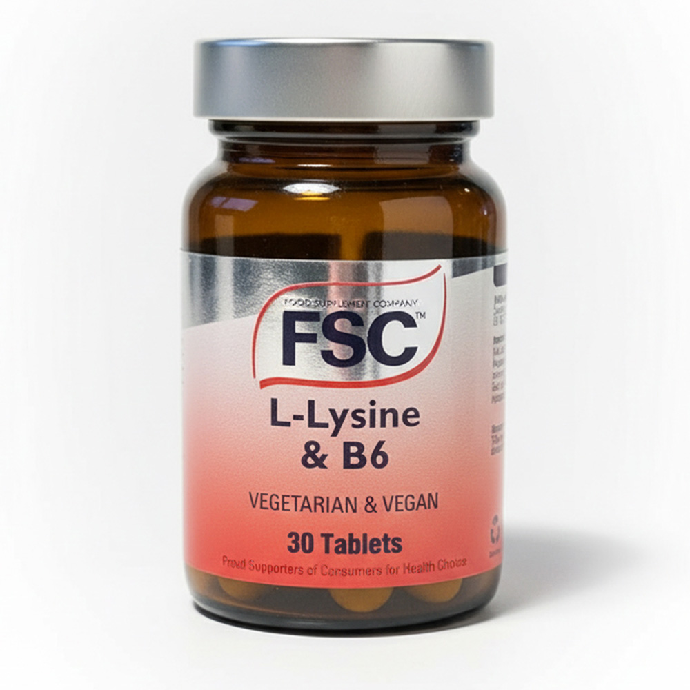 The Food Supplement Company L-Lysine & Vitamin B6 Tablets 500mg