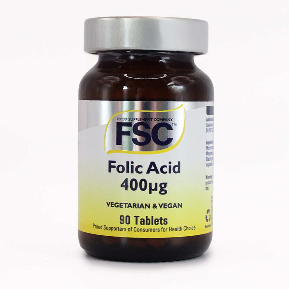 The Food Supplement Company 400ug Folic Acid Tablets