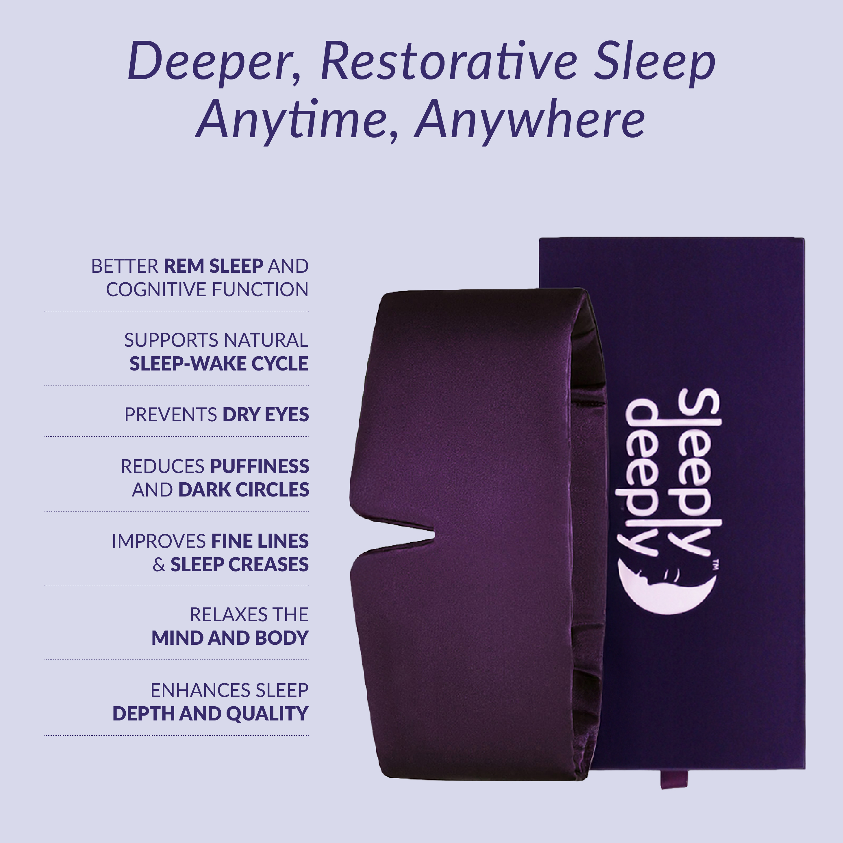 Sleeply Deeply Satin Blackout Sleep Mask