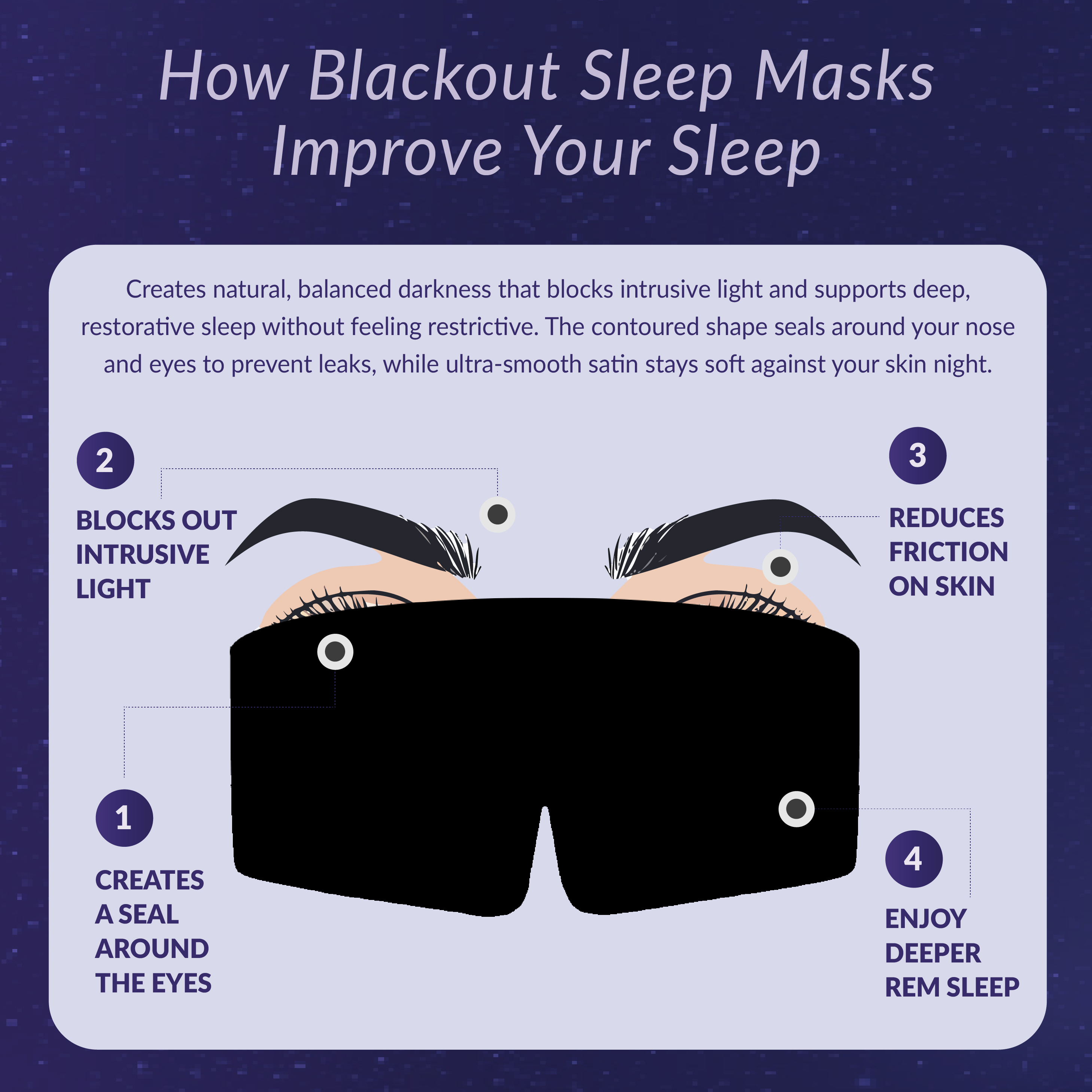 Sleeply Deeply Satin Blackout Sleep Mask