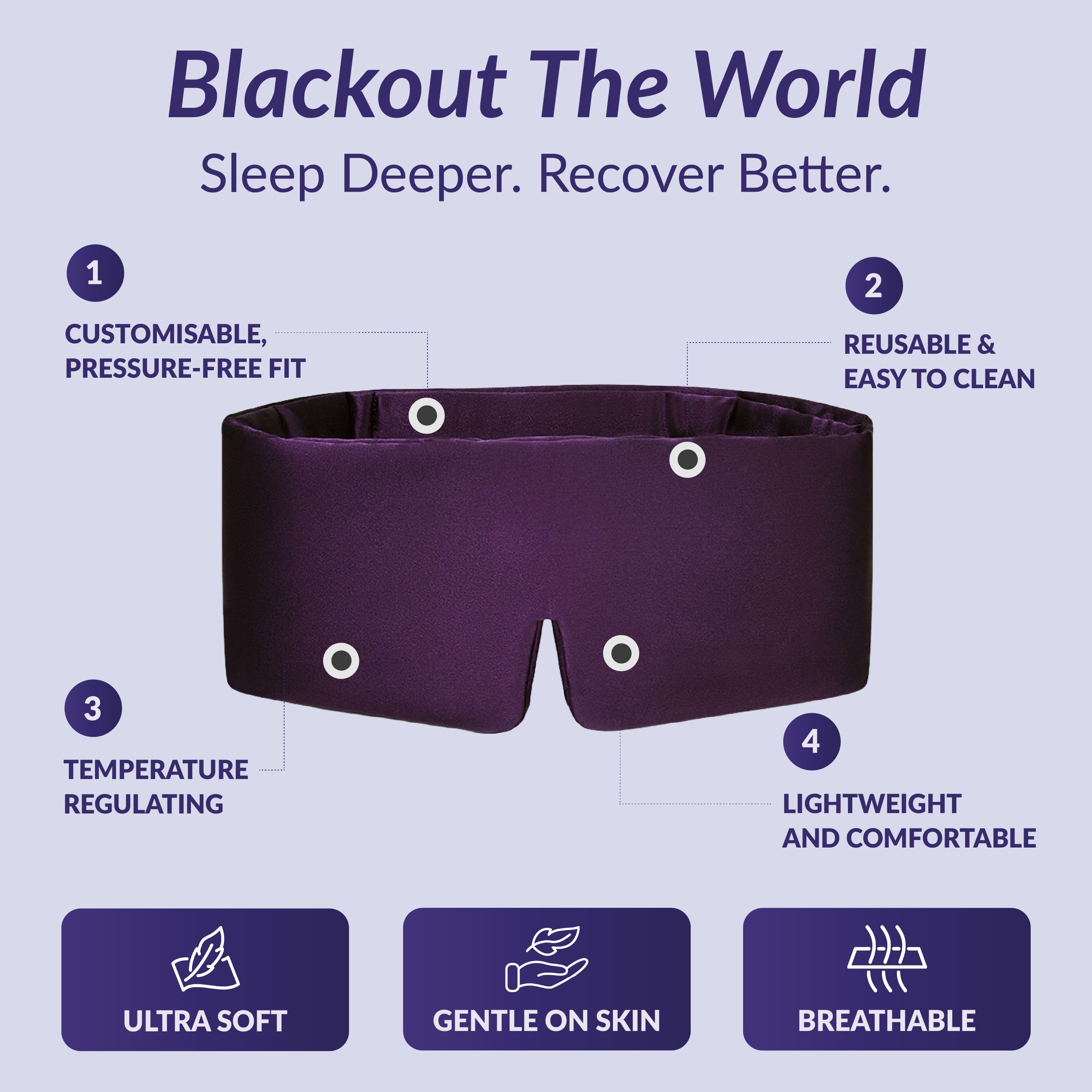 Sleeply Deeply Satin Blackout Sleep Mask