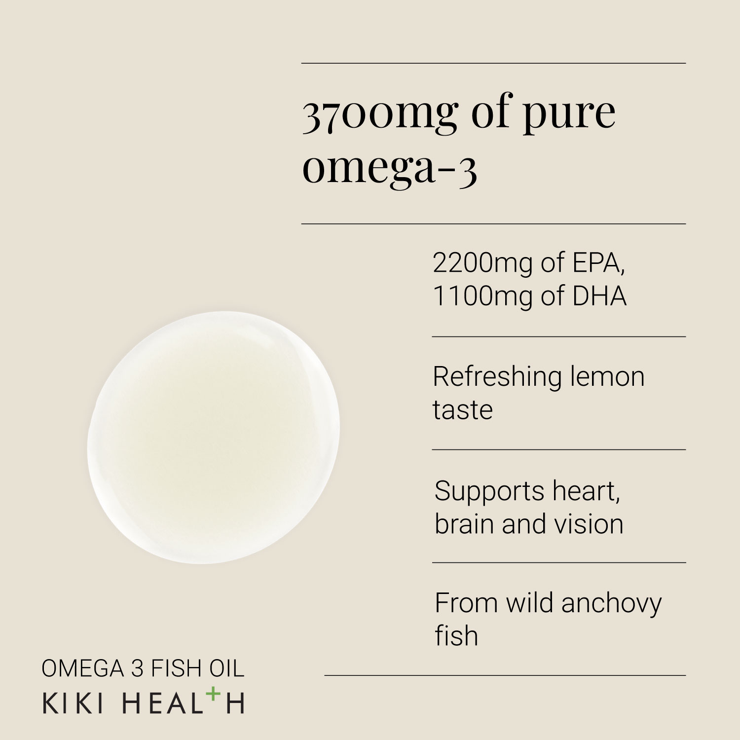 KIKI Health Omega 3 Fish Oil 125ml