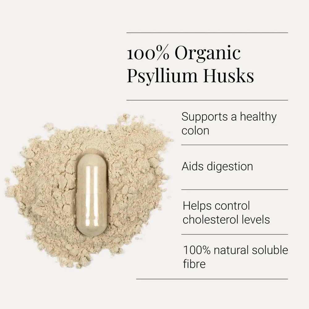 KIKI Health Psyllium Husks, Organic - 120 Vegicaps
