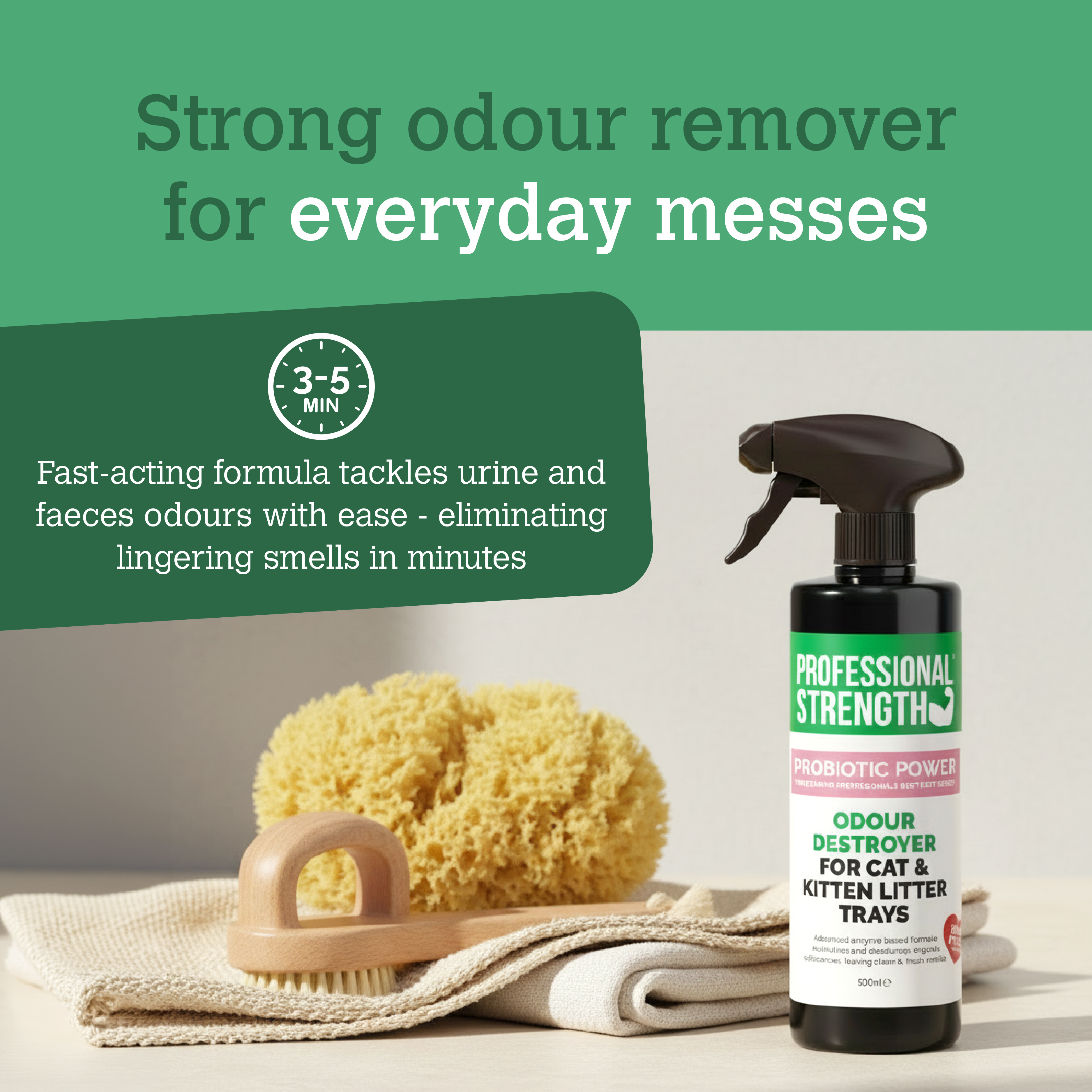 Professional Strength Probiotic Cat Litter Odour Destroyer