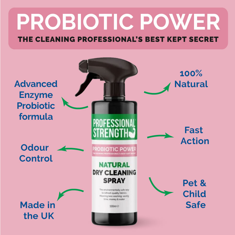 Professional Strength Probiotic Natural Dry Cleaning Spray
