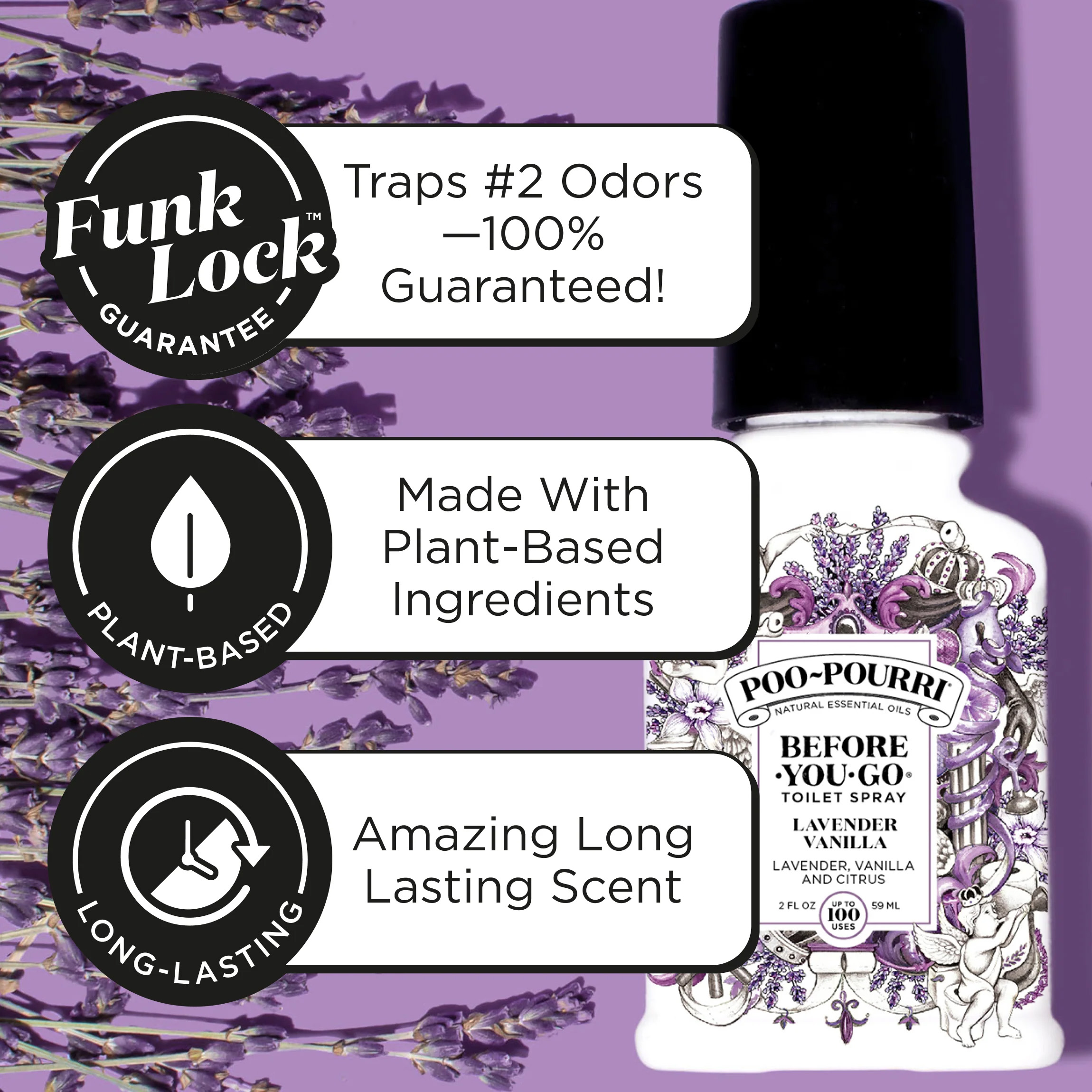 Poo Pourri Lavender Vanilla Before-You-Go Toilet Spray