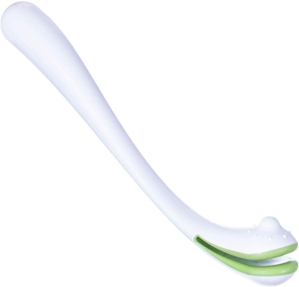 Osalis Bottom wiping aid with long ergonomic handle and soft gripping head, designed to help people with limited shoulder mobility, arthritis or injury wipe independently after toileting while maintaining personal hygiene and dignity.