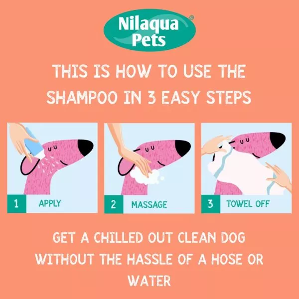 Nilaqua Waterless Flea Repellent Pet Shampoo