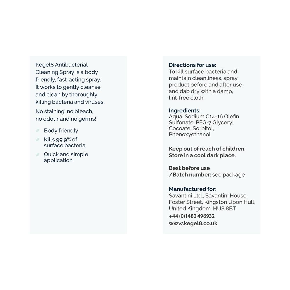 Kegel8 Antibacterial Cleaning Spray