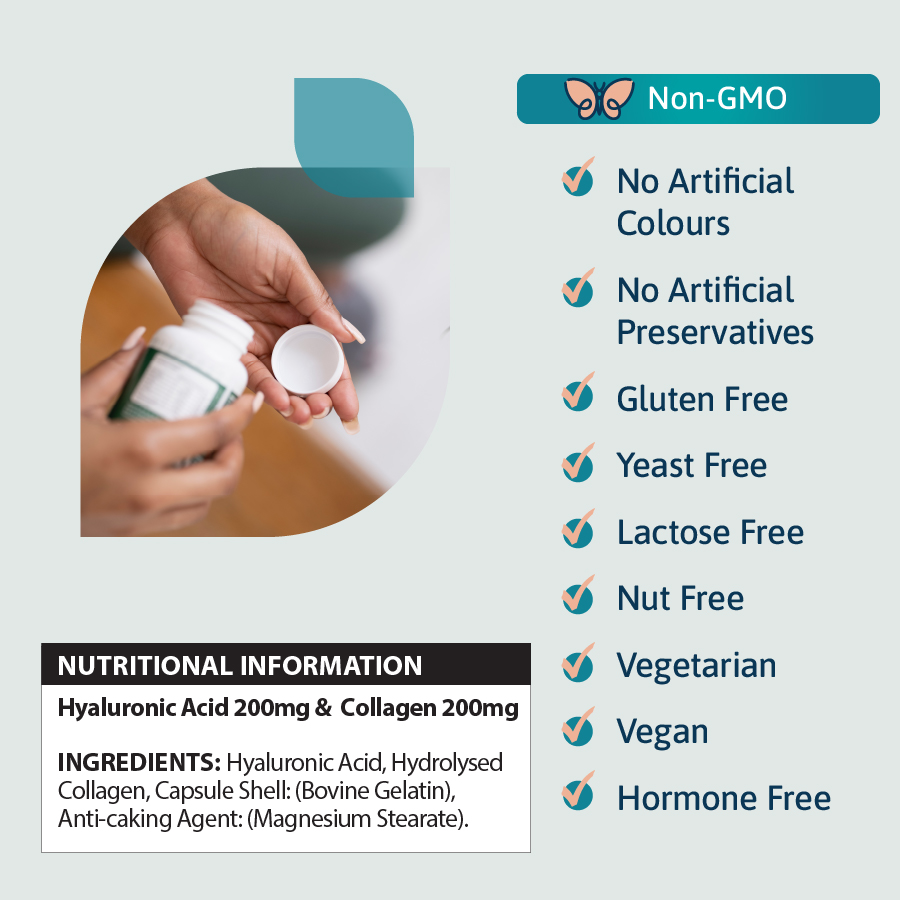 Osalis Hyaluronic Acid and Collagen Supplement 200mg