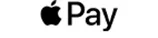 Apple Pay branding featuring the solid black Apple logo next to Pay text, showing that Apple Pay is accepted as a payment method.
