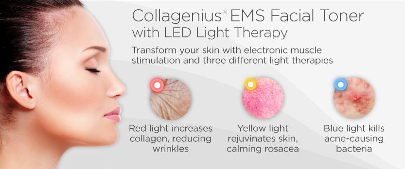 Collagenius EMS Facial Toner with LED Light Therapy