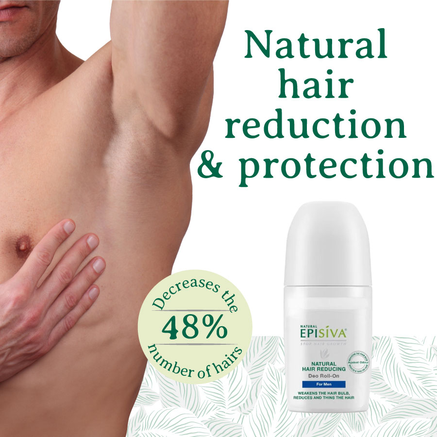 Episiva Natural Hair Reducing Roll On - For Men