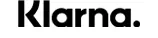 Klarna logo in bold black font with a dot, highlighting that customers can choose Klarna as a payment option.