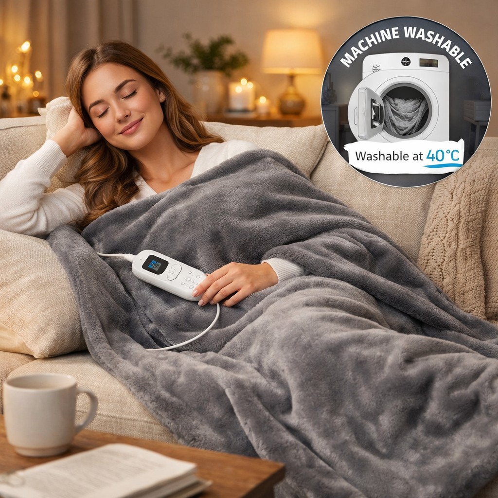 Lanaform Cocoon Plaid Heated Blanket
