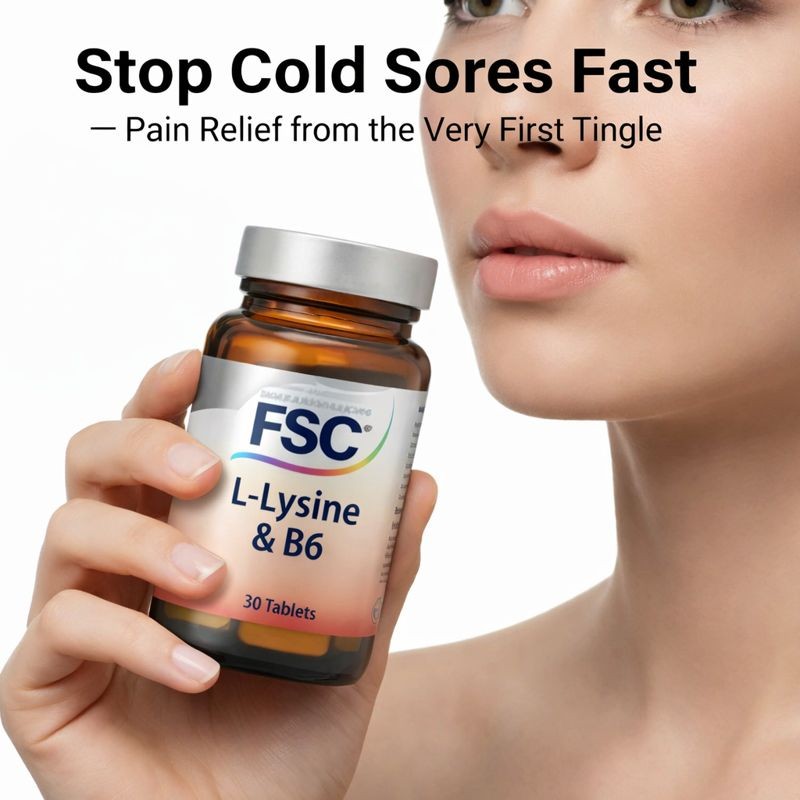 The Food Supplement Company L-Lysine & Vitamin B6 Tablets 500mg