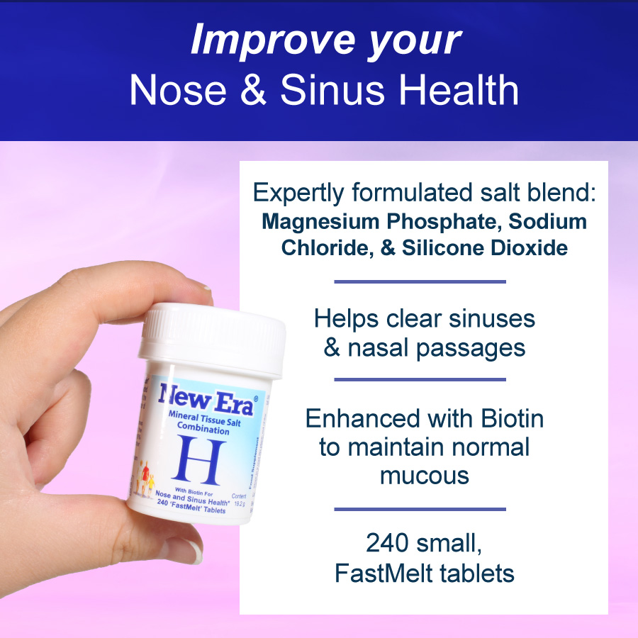 New Era Mineral Cell Salt Combination H Nose & Sinus Health 240 Tablets