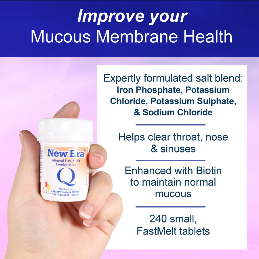 New Era Mineral Cell Salt Combination Q Mucous Membrane Health 240 Tablets