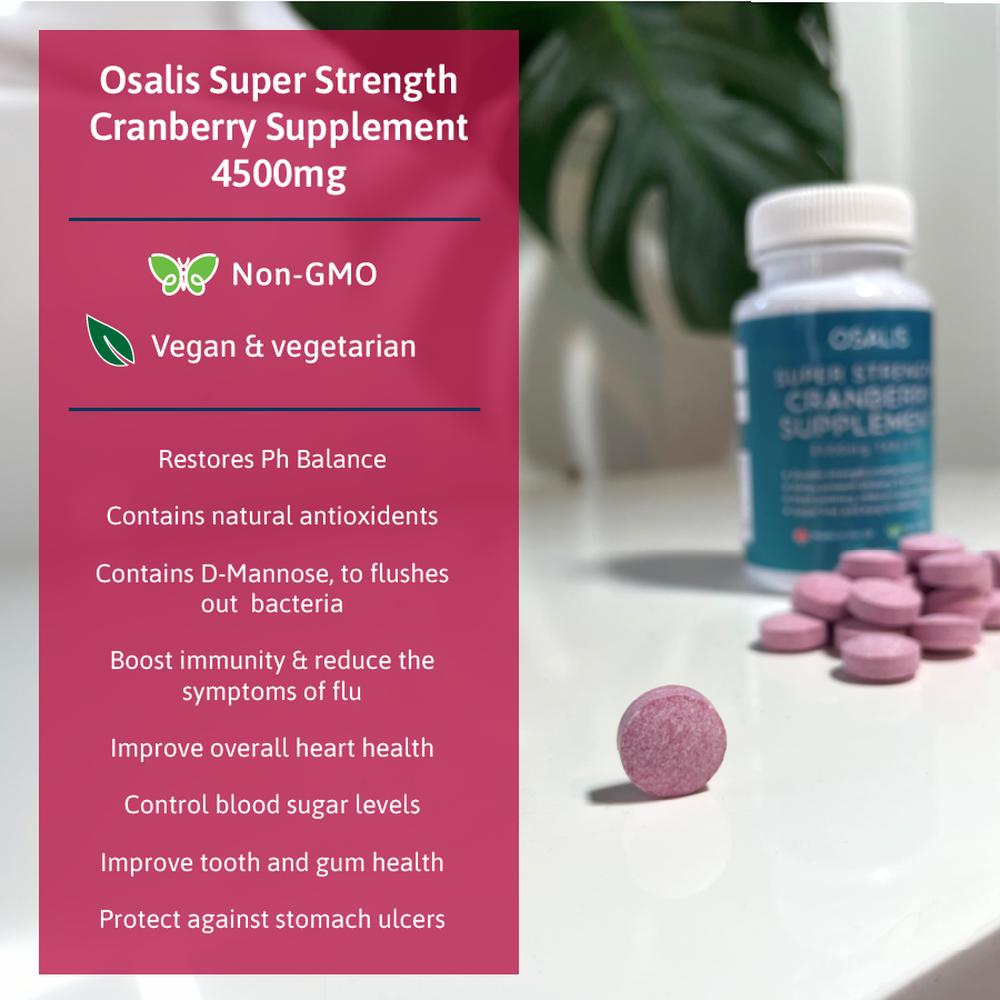 Osalis Super Strength Cranberry Supplement 4500mg