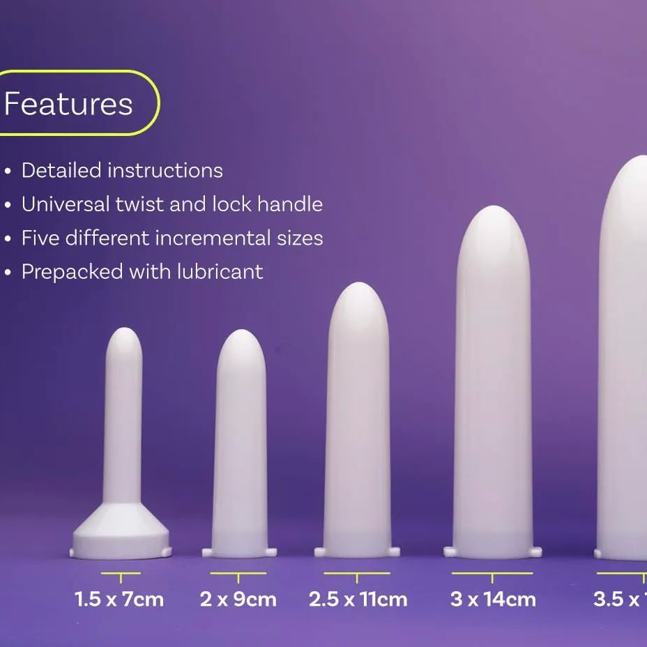 Amielle Comfort Vaginal Dilator Set with Optilube Lubricant
