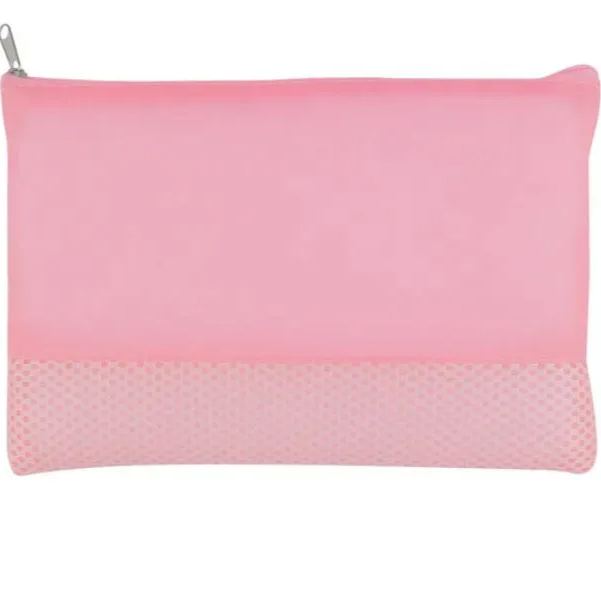VuVa Smooth Vaginal Dilator Pink zippered travel pouch for vaginal dilators, designed for discreet storage and hygiene, suitable for holding pelvic floor therapy dilators and accessories for home use or travel.