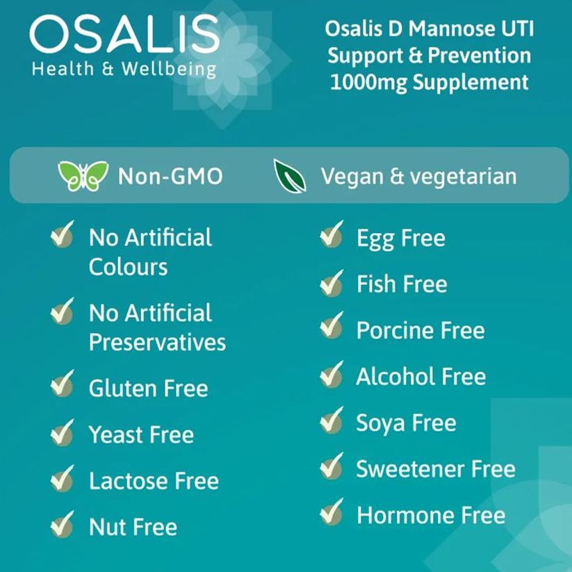 Osalis D Mannose UTI Bladder Support 1000mg