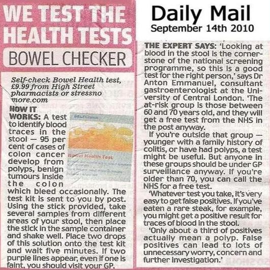 SELFCheck Bowel Health Test 2