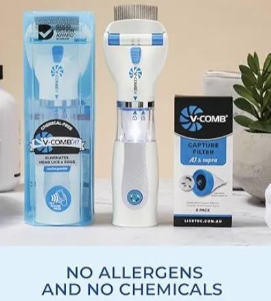 LiceTec V-Comb A1 Rechargeable Head Lice Comb 