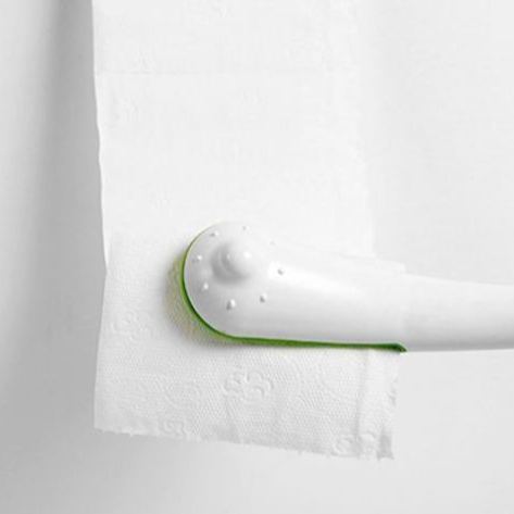 Osalis Home Help Bottom Wiper Toilet Aid with textured head using toilet paper, designed to help people with limited mobility, arthritis or shoulder pain wipe independently and maintain personal hygiene after using the toilet.