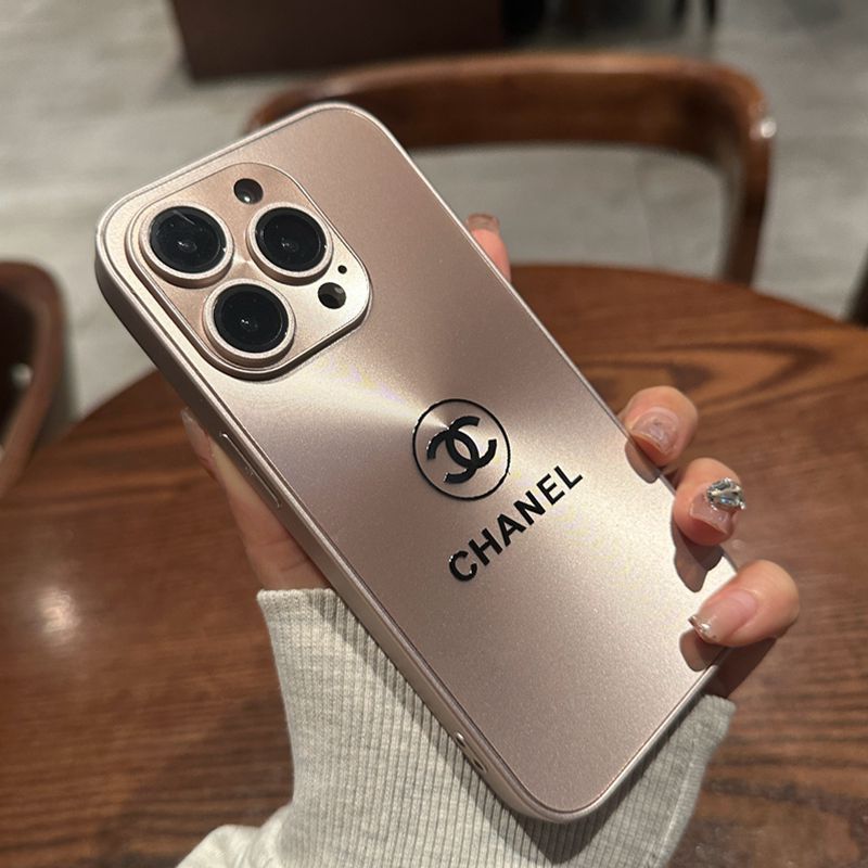 Metalowe logo marki CHANEL Etui na telefon Apple, all-inclusive high-end, tekstura tytanu, super!