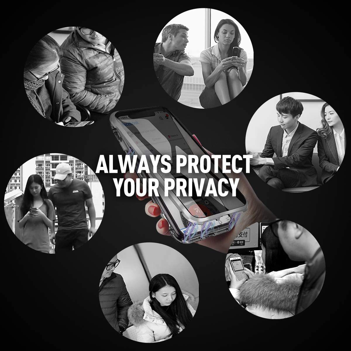 Ukryte magnetyczne etui ochronne z metalow? ramk? na iPhone'a