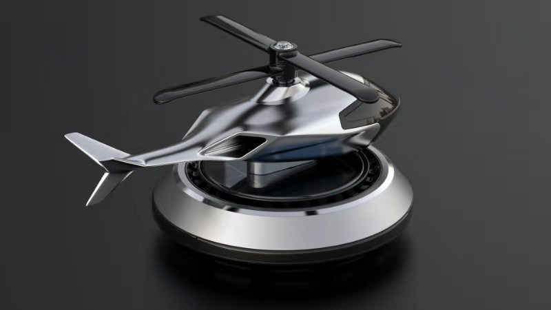 ????Montowana w poje?dzie dekoracja samolotu zasilana energi? s?oneczn?, innowacyjna aromaterapia zasilana energi? s?oneczn?, mo?e by? obracana, gdy jest ?wiat?o s?oneczne, a zapach b?dzie trwa? przez d?ugi czas