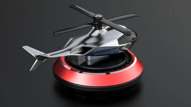 ????Montowana w poje?dzie dekoracja samolotu zasilana energi? s?oneczn?, innowacyjna aromaterapia zasilana energi? s?oneczn?, mo?e by? obracana, gdy jest ?wiat?o s?oneczne, a zapach b?dzie trwa? przez d?ugi czas