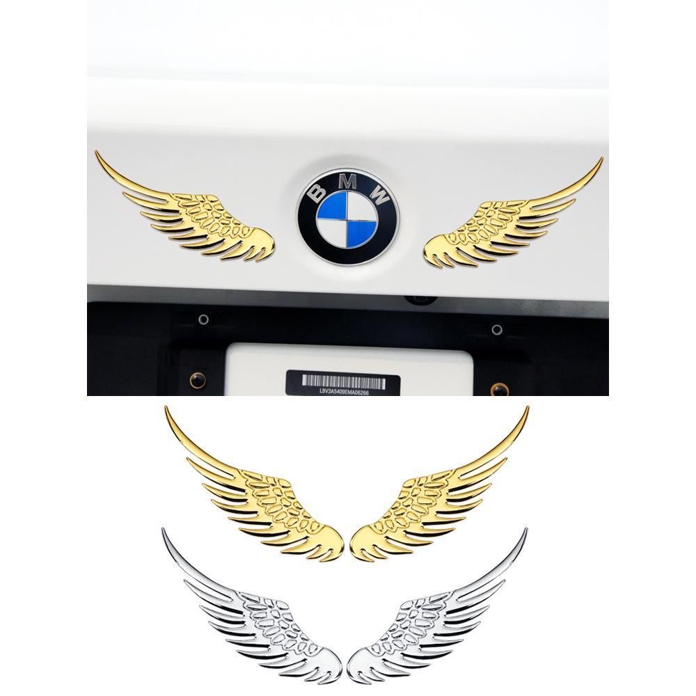 🔥🔥[Купете чифт и вземете безплатен чифт] Декорация за кола с триизмерно метално лого на автомобил с ангелски крила, незабавно подобрява класа на колата, има индивидуалност от висок клас и си заслужава да бъдете притежавани!🛒