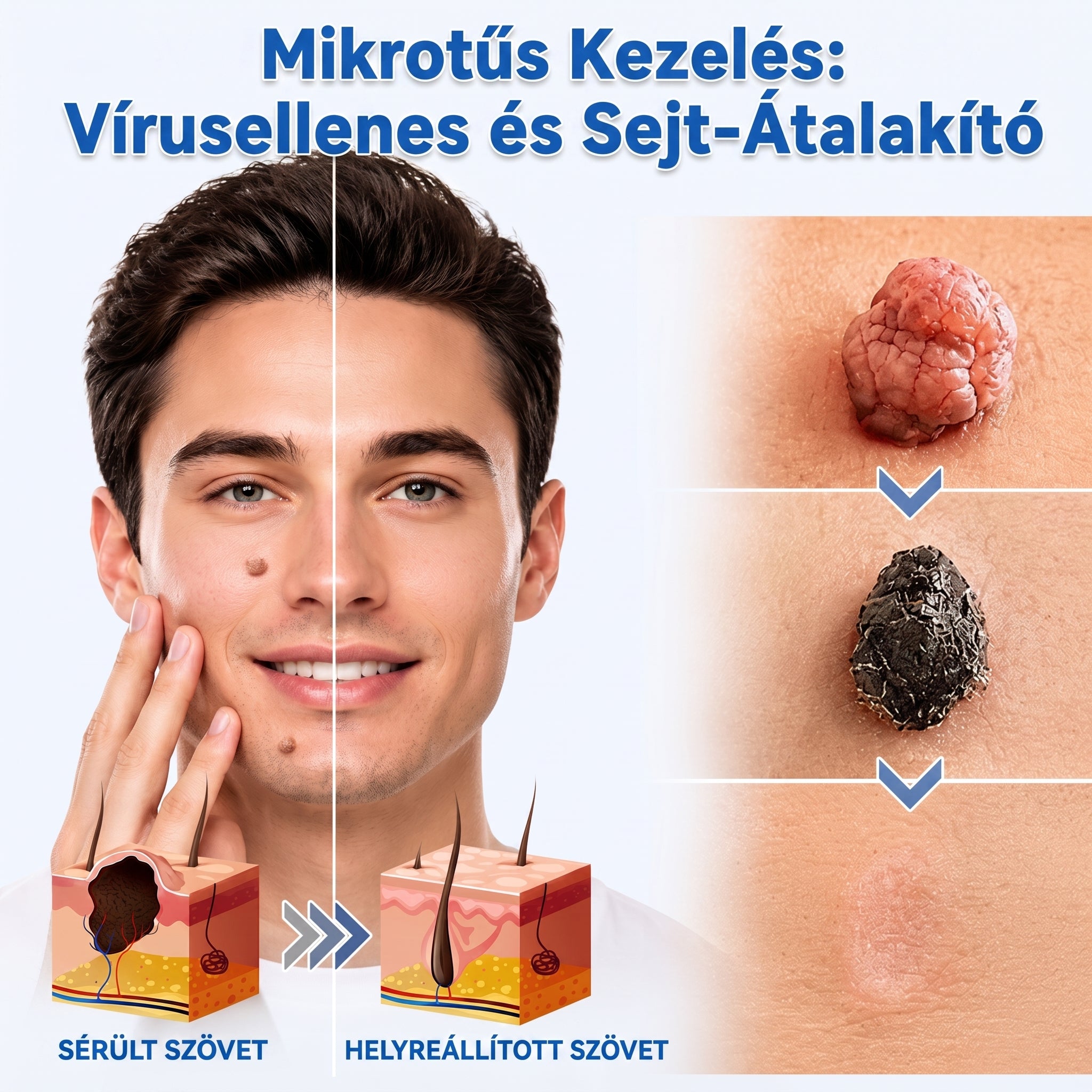 Microneedles Treatment: Antiviral and Cell-Remodeling