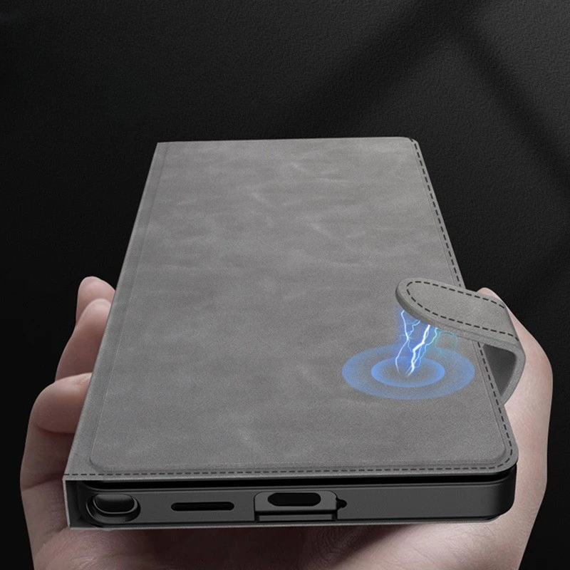 Samsung Galaxy Case GKK Rotating Buckle Clamshell Matte Leather Wallet Book Flip Stand Cover With Card Slots