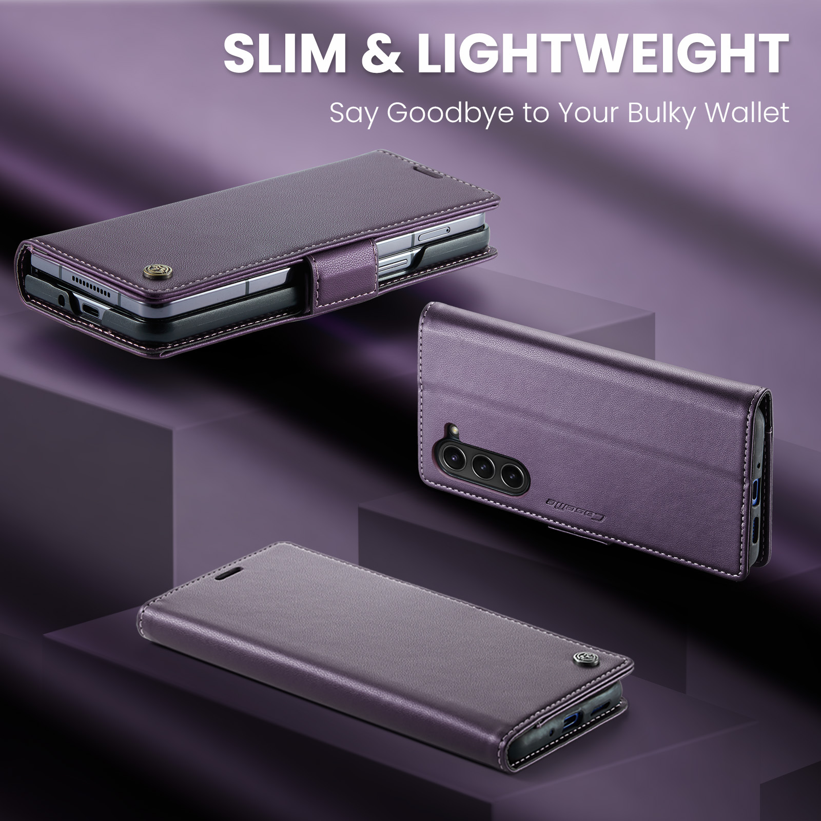 Szczotka antykradzieżowa do Samsung'a Wielofunkcyjne etui z klapką ze skóry na telefon komórkowy