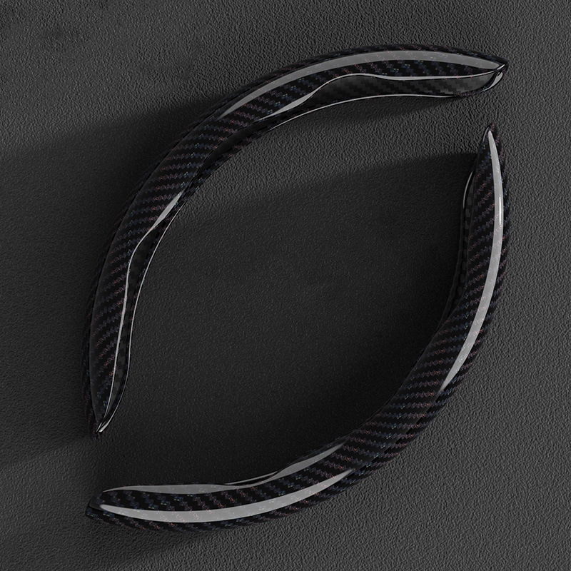 【2 sztuki】Antypoślizgowa osłona kierownicy samochodu z drewna słojowanego