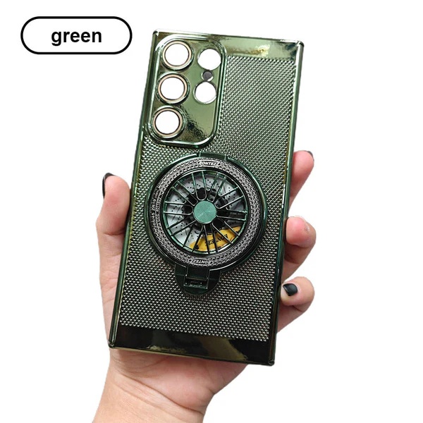 Eleganckie etui na telefon z rozpraszaniem ciepła i magnetycznym uchwytem żyroskopowym do Samsung S24-21, Note20