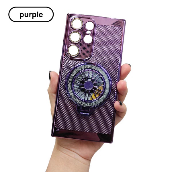 Eleganckie etui na telefon z rozpraszaniem ciepła i magnetycznym uchwytem żyroskopowym do Samsung S24-21, Note20