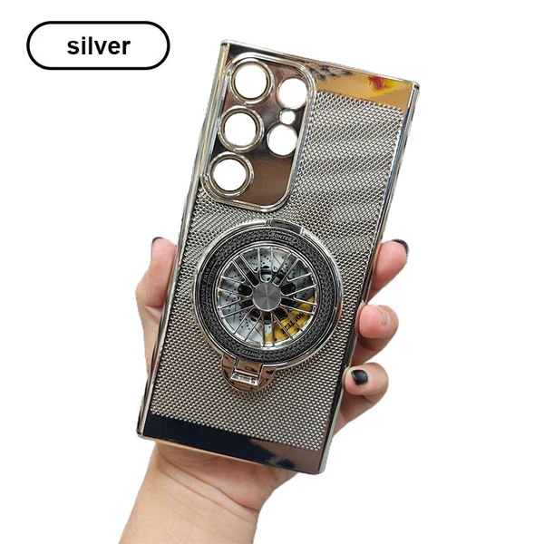 Eleganckie etui na telefon z rozpraszaniem ciepła i magnetycznym uchwytem żyroskopowym do Samsung S24-21, Note20