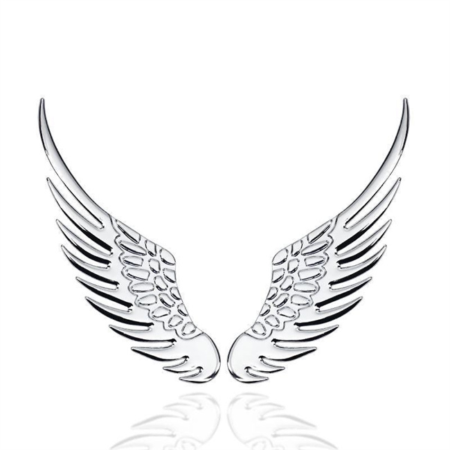 🔥🔥[Купете чифт и вземете безплатен чифт] Декорация за кола с триизмерно метално лого на автомобил с ангелски крила, незабавно подобрява класа на колата, има индивидуалност от висок клас и си заслужава да бъдете притежавани!🛒