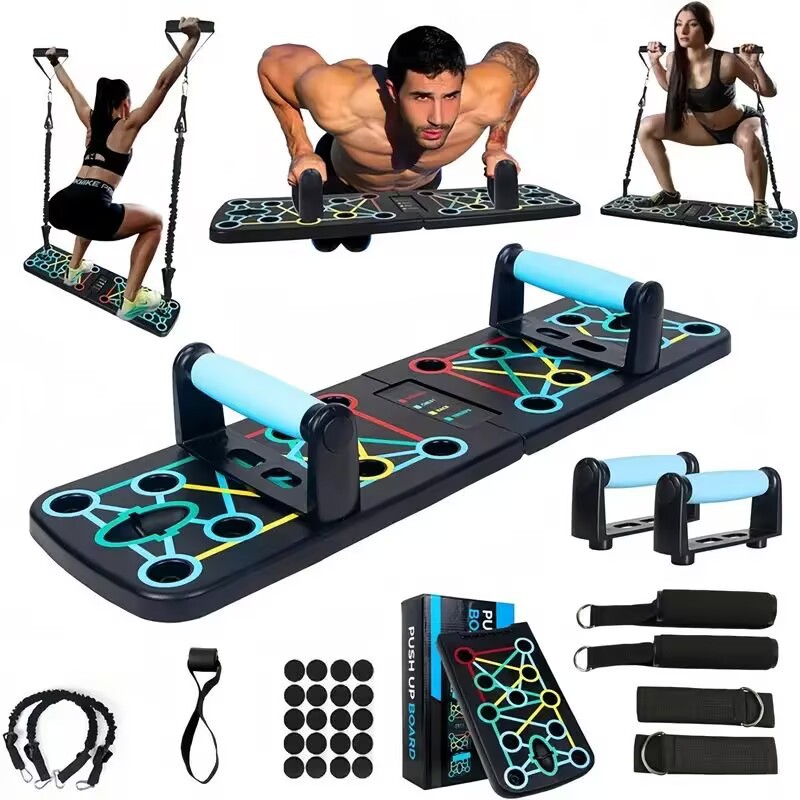  Luksusowa, składana deska do ćwiczeń pompek, wielofunkcyjny sprzęt do ćwiczeń mięśni klatki piersiowej w domu, oficjalna jakość, wytrzymuje obciążenie 300 kg!