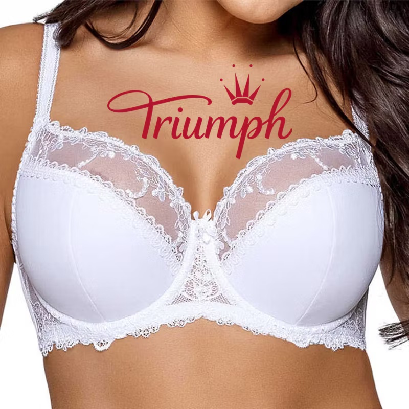 Triumph® 4 sztuki💖50% taniej✨2026 Nowy stylowy koronkowy duży biustonosz z regulowanym paskiem na ramię[65A-120H]
