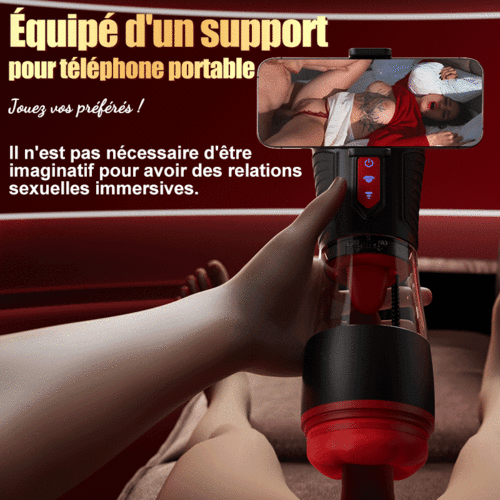 Kiss Mark - Męski masturbator ze słuchawkami, 9 trybów wibracji, 9 trybów ssania, 9 trybów rotacji
