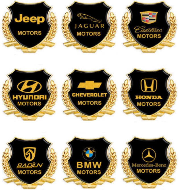  Metalowa naklejka na samochód z dużymi kłosami pszenicy z osobowością 3D i ochroną przed zarysowaniami