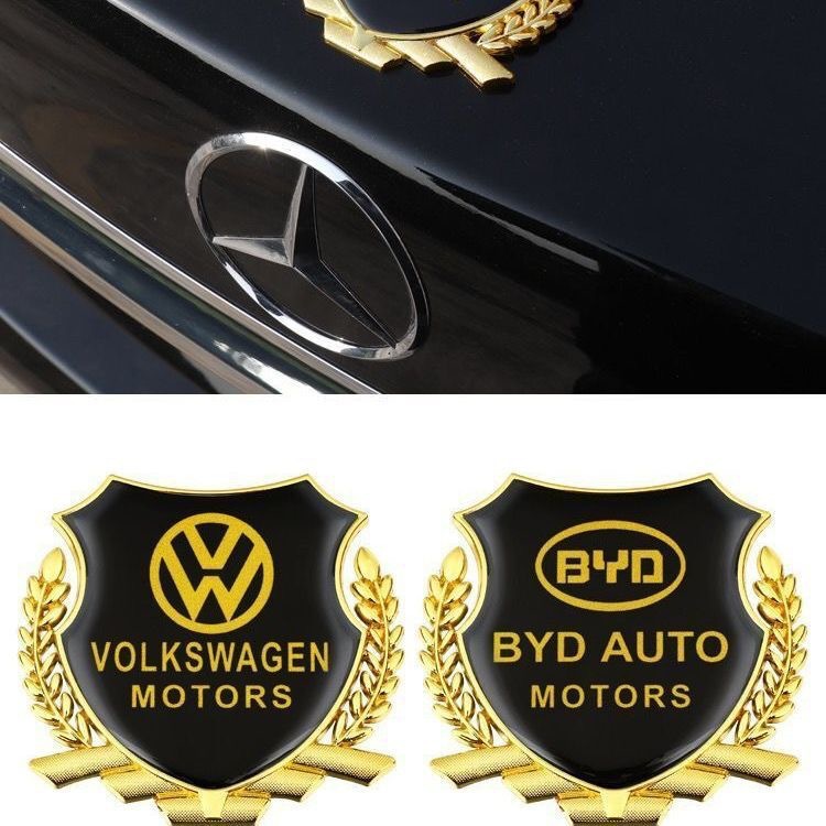  Metalowa naklejka na samochód z dużymi kłosami pszenicy z osobowością 3D i ochroną przed zarysowaniami