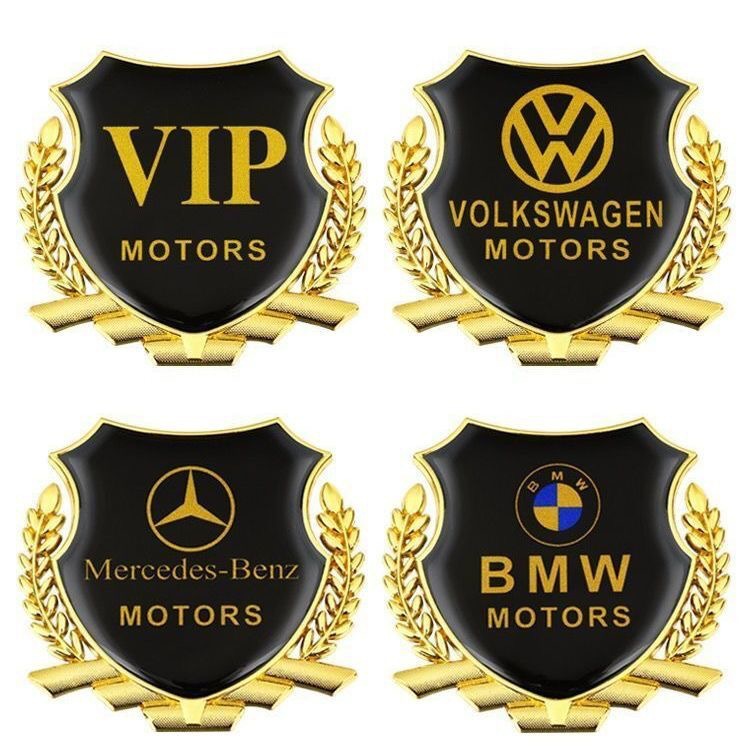  Metalowa naklejka na samochód z dużymi kłosami pszenicy z osobowością 3D i ochroną przed zarysowaniami